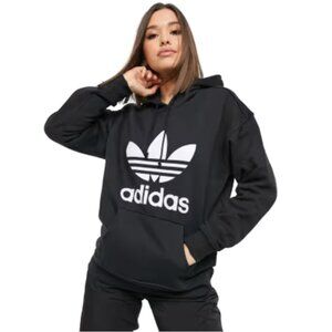 adidas Originals Women's Black Trefoil Hoodie SMALL